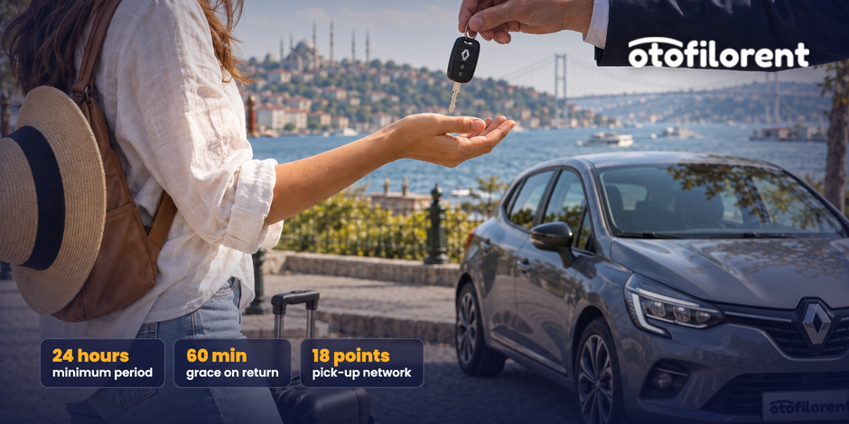 Can you rent a car for one day? Minimum period and how hours are counted